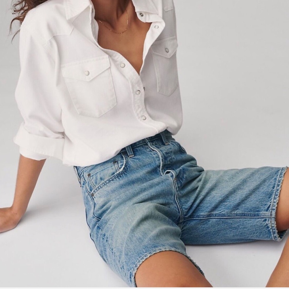 ARITZIA DENIM FORUM JONI LOOSE BERMUDA SHORT - SIZE 23